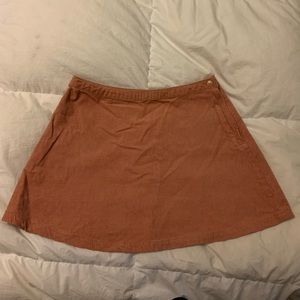 Peach corduroy skirt